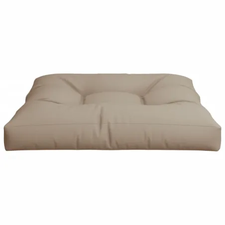 Coussin de palette taupe 70x70x12 cm tissu