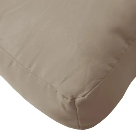 Coussin de palette taupe 70x70x12 cm tissu