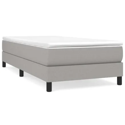 Sommier à lattes de lit avec matelas Gris clair 80x200 cm Tissu 2
