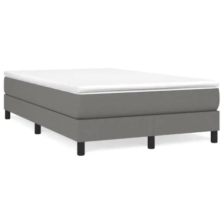 Sommier à lattes de lit avec matelas Gris foncé 120x200cm Tissu 2