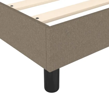 Sommier à lattes de lit avec matelas Taupe 140x190 cm Tissu