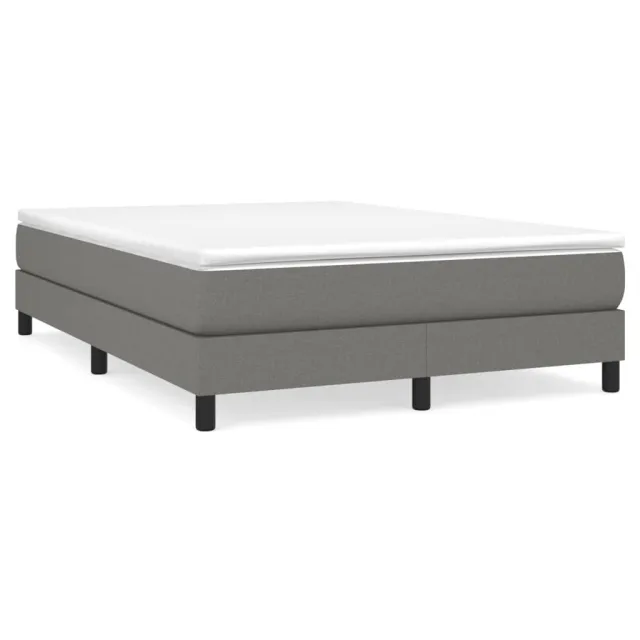 Sommier à lattes de lit avec matelas Gris foncé 140x200cm Tissu