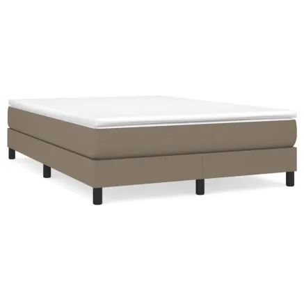 Sommier à lattes de lit avec matelas Taupe 160x200 cm Tissu 2