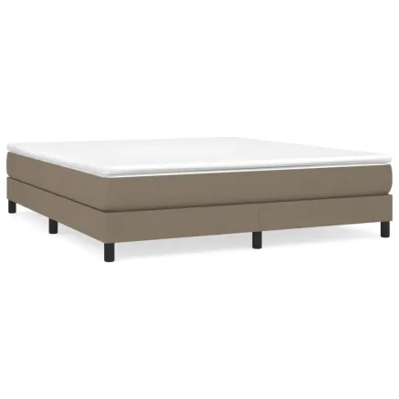 Sommier à lattes de lit avec matelas Taupe 180x200 cm Tissu 2