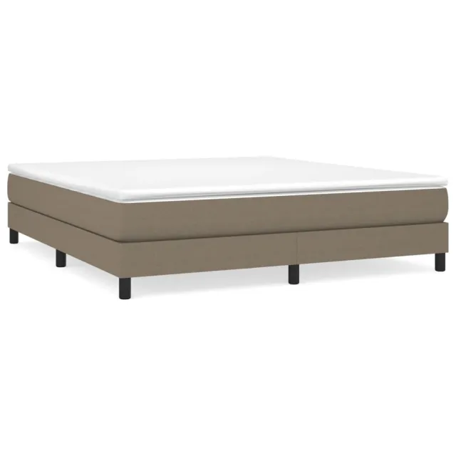 Sommier à lattes de lit avec matelas Taupe 180x200 cm Tissu