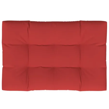 Coussin de palette rouge 120x80x12 cm tissu