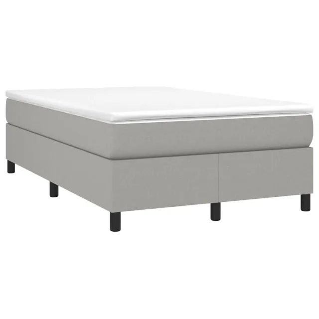 Sommier à lattes de lit avec matelas Gris clair 120x200cm Tissu