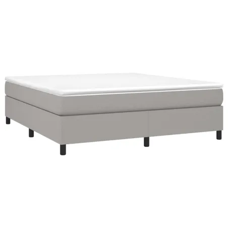 Sommier à lattes de lit avec matelas Gris clair 180x200cm Tissu