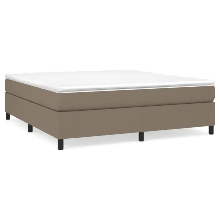 Sommier à lattes de lit avec matelas Taupe 180x200 cm Tissu 2