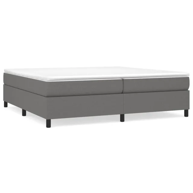 Sommier à lattes de lit avec matelas Gris foncé 200x200cm Tissu