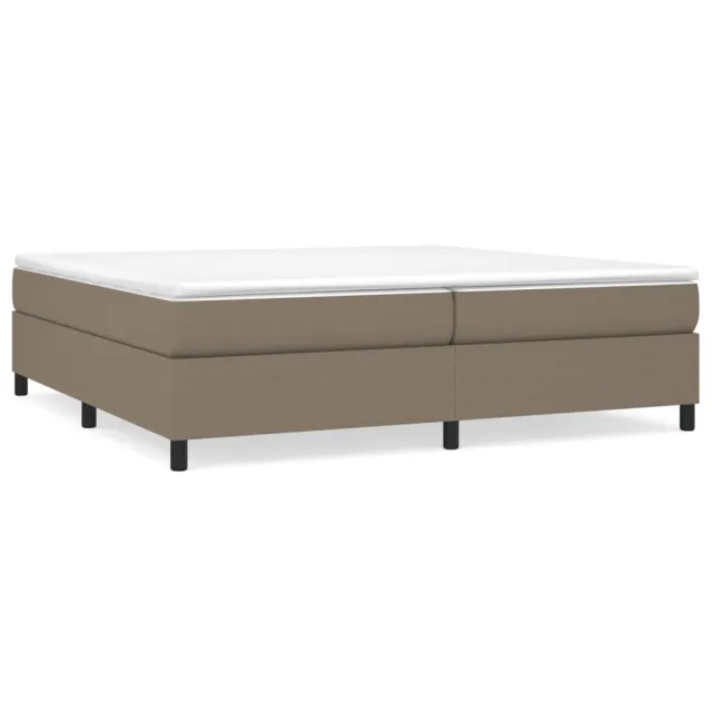 Sommier à lattes de lit avec matelas Taupe 200x200 cm Tissu