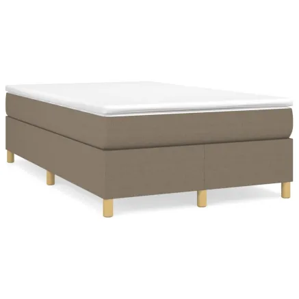 Sommier à lattes de lit avec matelas Taupe 120x200 cm Tissu 2