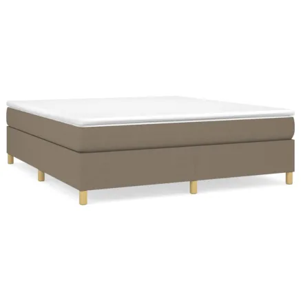 Sommier à lattes de lit avec matelas Taupe 180x200 cm Tissu 2