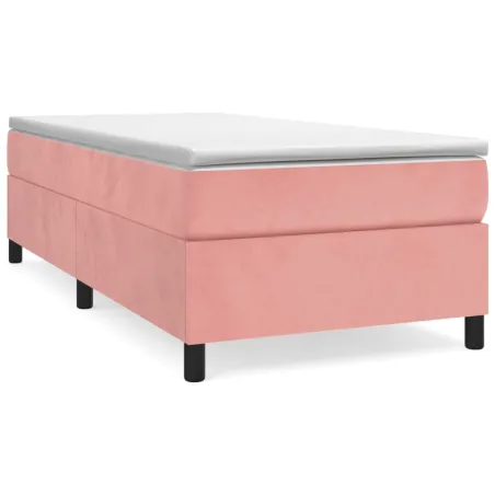 Sommier à lattes de lit avec matelas Rose 90x200 cm Velours