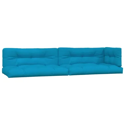 Coussins de palette lot de 5 bleu tissu 2