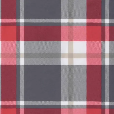 Coussins de palette lot de 5 motif à carreaux rouge tissu