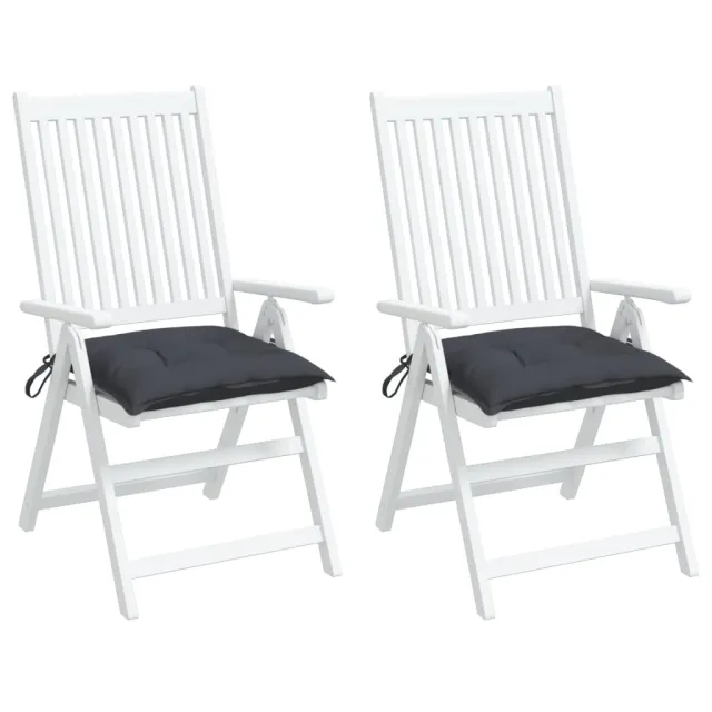 Coussins de chaise lot de 2 anthracite 40x40x7 cm tissu oxford