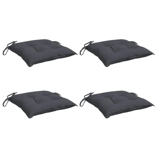 Coussins de chaise lot de 4 anthracite 40x40x7 cm tissu oxford