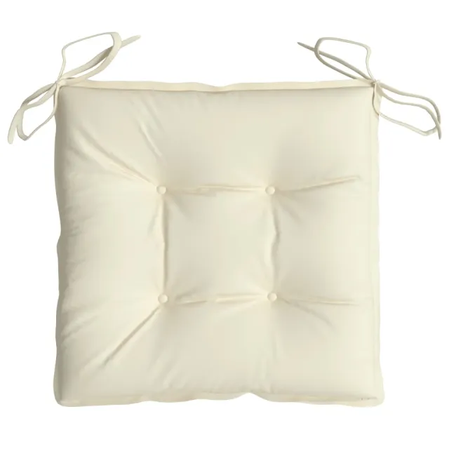 Coussins de chaise lot de 4 blanc crème 40x40x7 cm tissu oxford