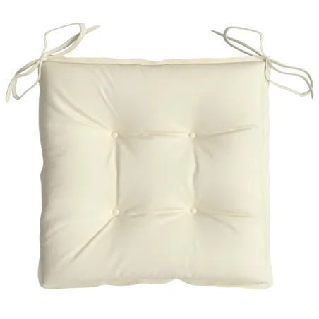 Coussins de chaise lot de 4 blanc crème 40x40x7 cm tissu oxford