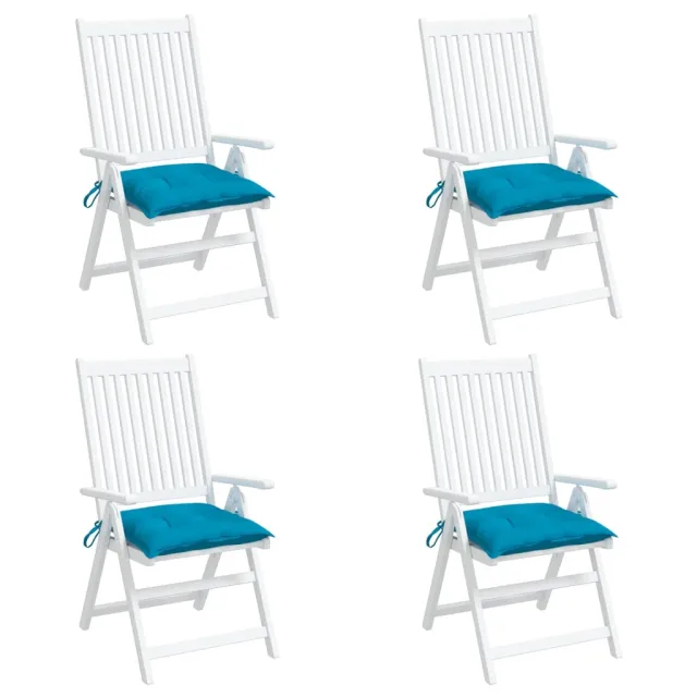 Coussins de chaise lot de 4 bleu clair 40x40x7 cm tissu oxford