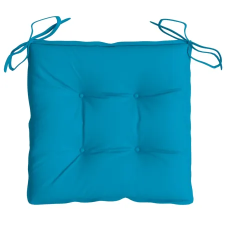Coussins de chaise lot de 4 bleu clair 40x40x7 cm tissu oxford