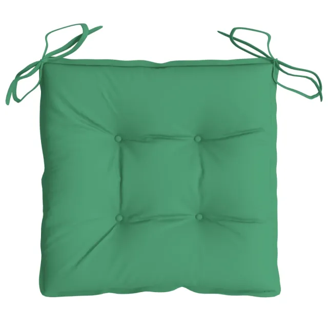 Coussins de chaise lot de 2 vert 40x40x7 cm tissu oxford