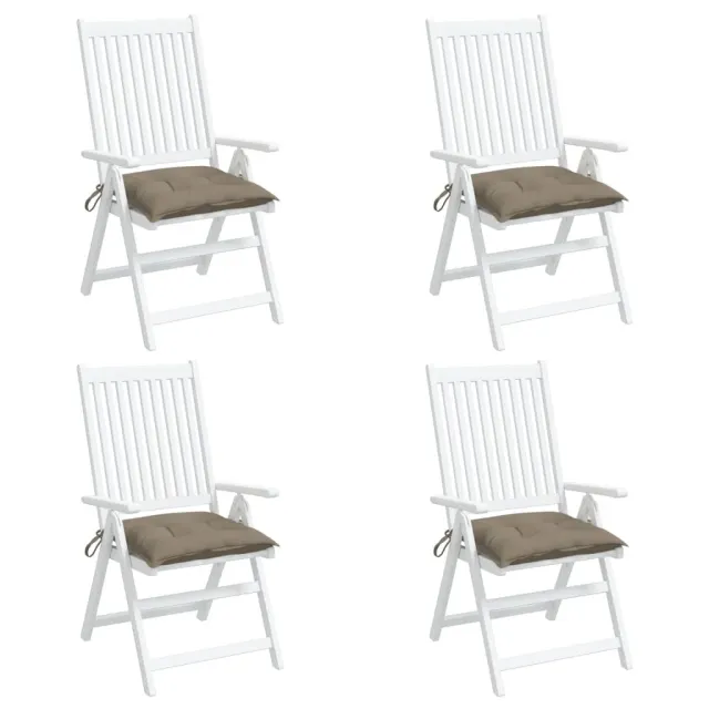 Coussins de chaise lot de 4 taupe 40x40x7 cm tissu oxford