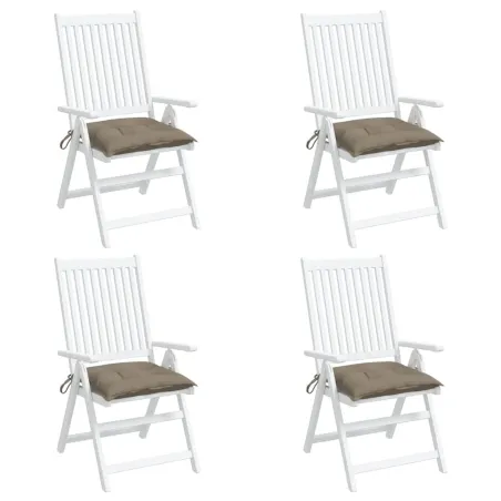 Coussins de chaise lot de 4 taupe 40x40x7 cm tissu oxford