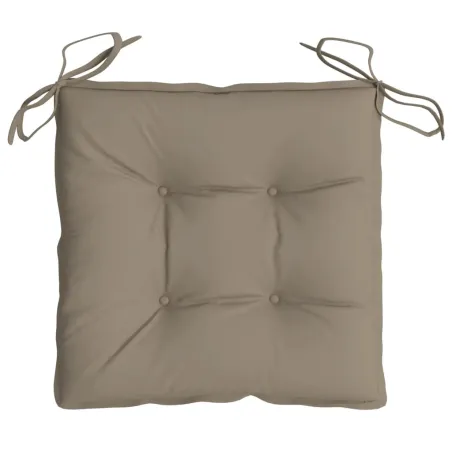 Coussins de chaise lot de 4 taupe 40x40x7 cm tissu oxford