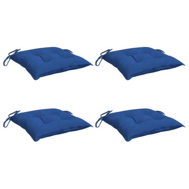 Coussins de chaise lot de 4 bleu 40x40x7 cm tissu oxford