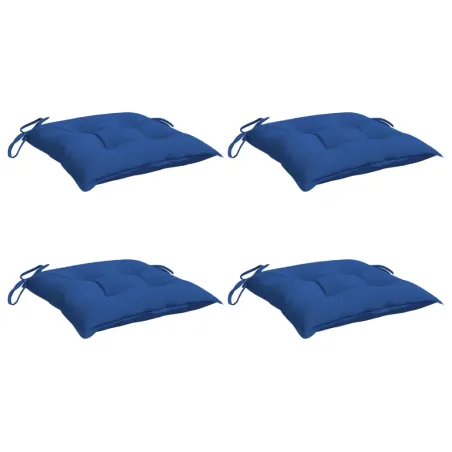 Coussins de chaise lot de 4 bleu 40x40x7 cm tissu oxford