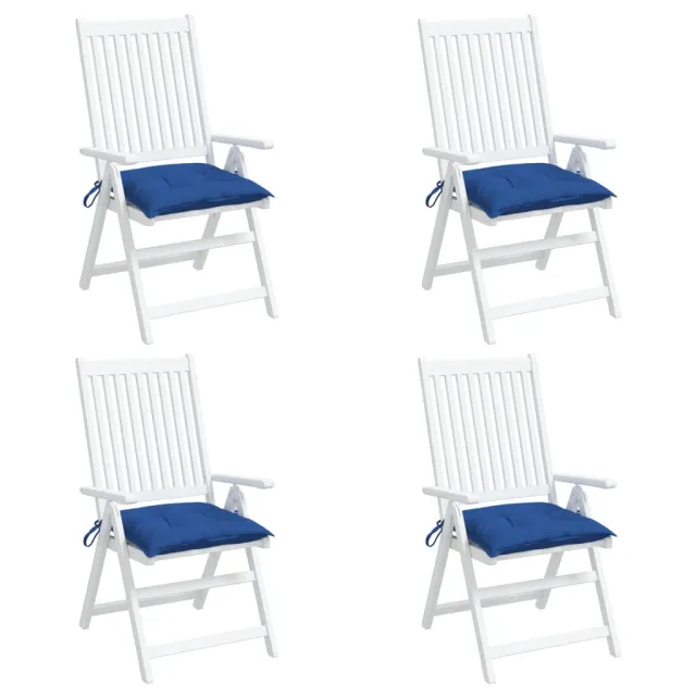 Coussins de chaise lot de 4 bleu 40x40x7 cm tissu oxford