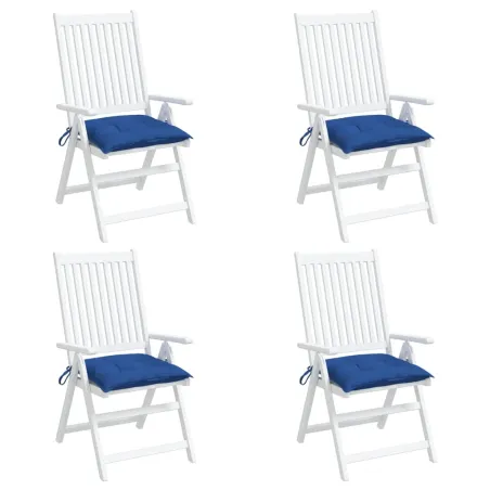Coussins de chaise lot de 4 bleu 40x40x7 cm tissu oxford