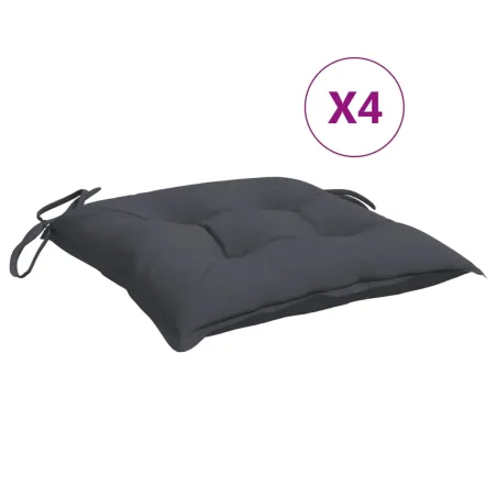 Coussins de chaise lot de 4 anthracite 50x50x7 cm tissu oxford