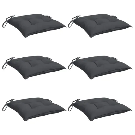 Coussins de chaise lot de 6 anthracite 50x50x7 cm tissu oxford