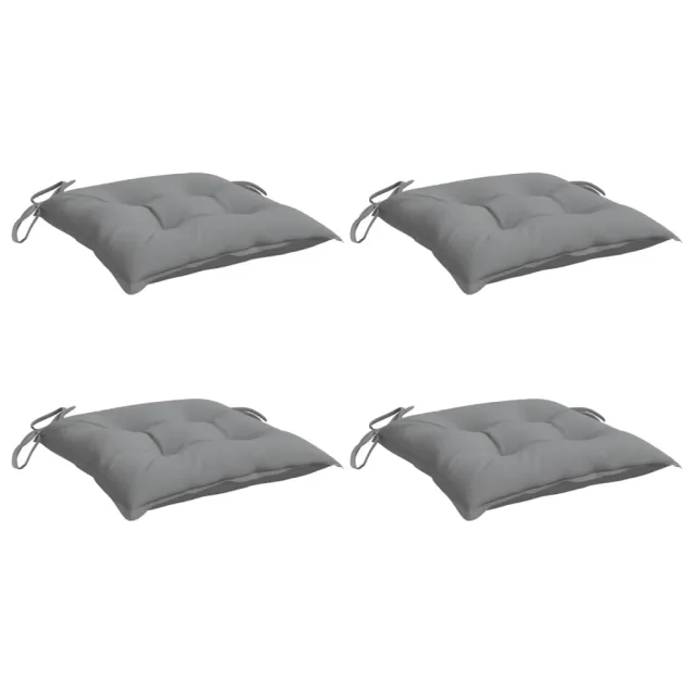 Coussins de chaise lot de 4 gris 50x50x7 cm tissu oxford