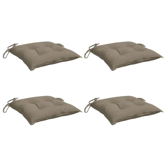 Coussins de chaise lot de 4 taupe 50x50x7 cm tissu oxford