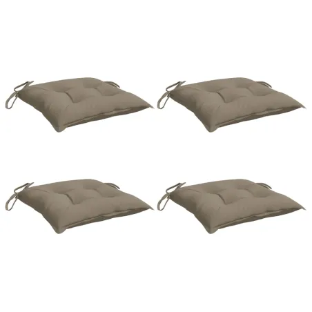 Coussins de chaise lot de 4 taupe 50x50x7 cm tissu oxford