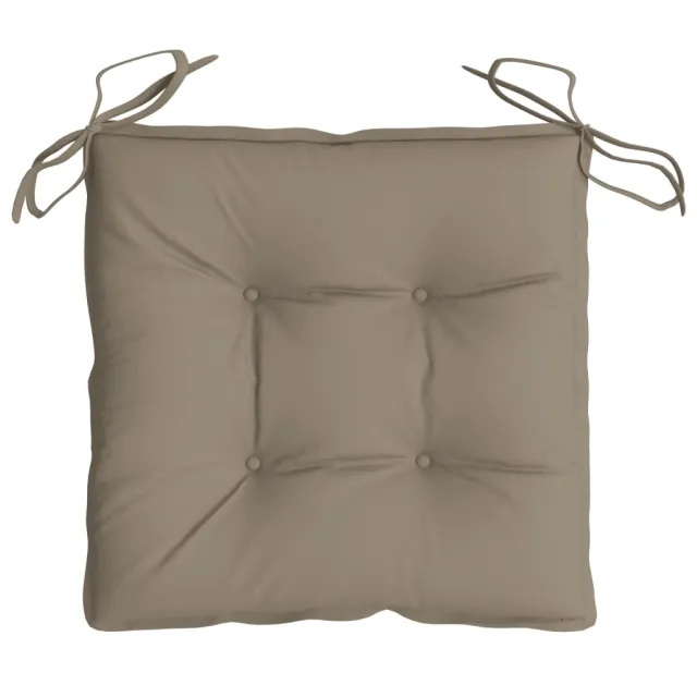 Coussins de chaise lot de 4 taupe 50x50x7 cm tissu oxford