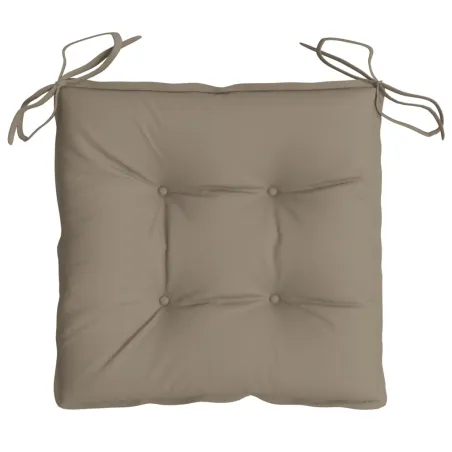 Coussins de chaise lot de 4 taupe 50x50x7 cm tissu oxford