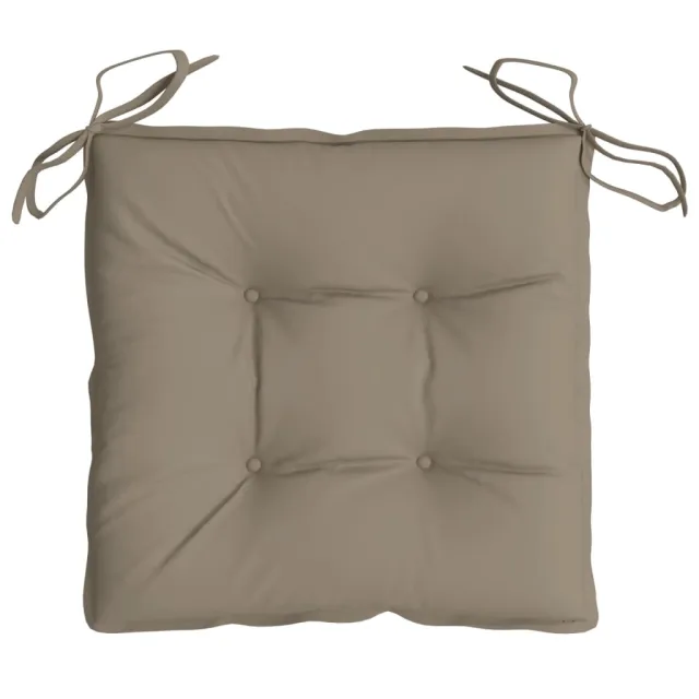 Coussins de chaise lot de 6 taupe 50x50x7 cm tissu oxford