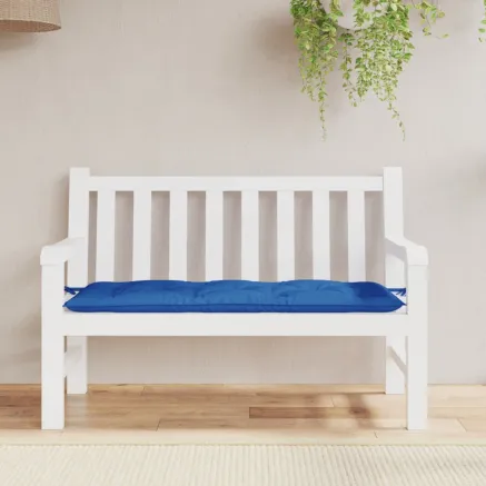 Coussin de banc de jardin bleu 120x50x7 cm tissu oxford
