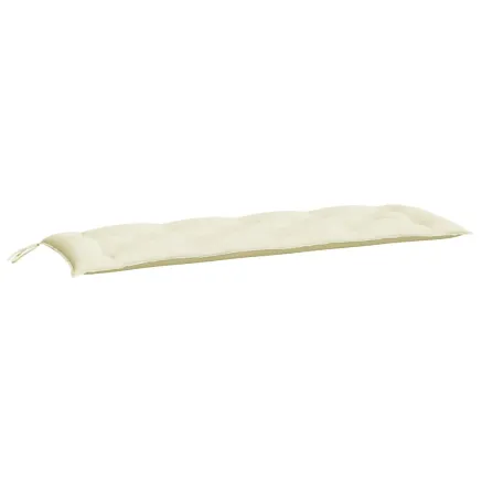 Coussin de banc de jardin blanc crème 150x50x7 cm tissu oxford 2