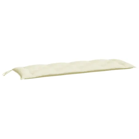 Coussin de banc de jardin blanc crème 150x50x7 cm tissu oxford