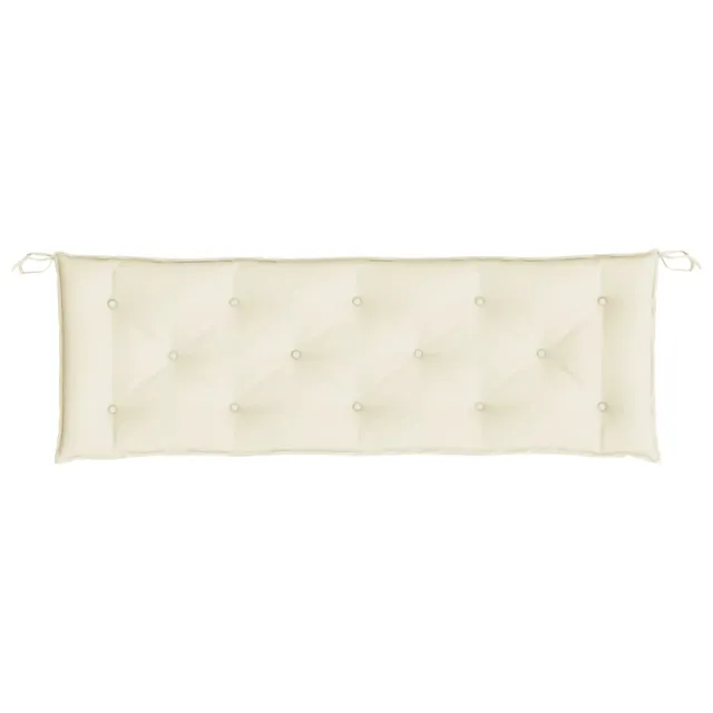 Coussin de banc de jardin blanc crème 150x50x7 cm tissu oxford