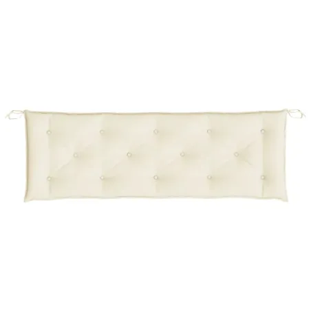 Coussin de banc de jardin blanc crème 150x50x7 cm tissu oxford