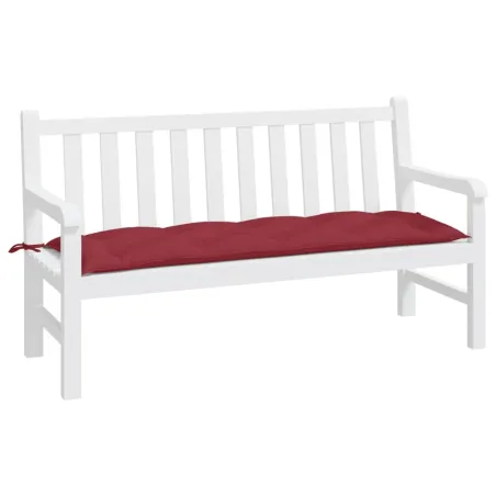 Coussin de banc de jardin rouge bordeaux 150x50x7 cm