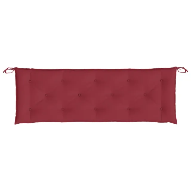Coussin de banc de jardin rouge bordeaux 150x50x7 cm