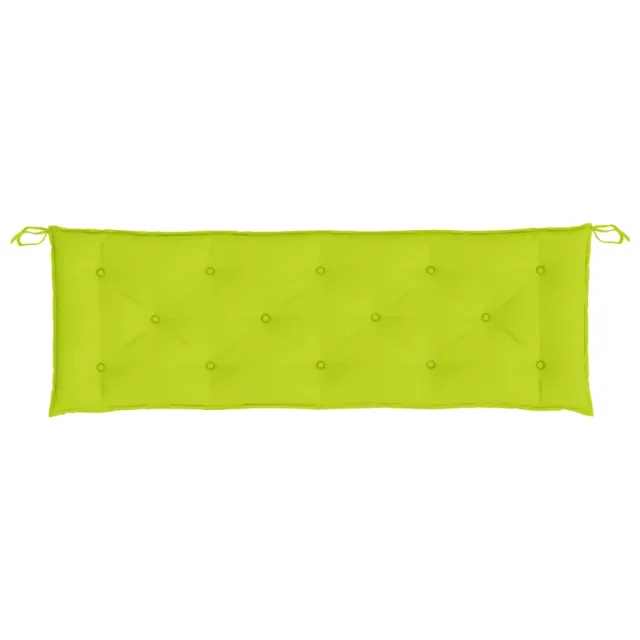 Coussin de banc de jardin vert brillant 150x50x7cm tissu oxford
